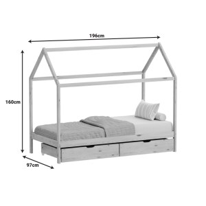 pak-370-000004-9 ΠΑΙΔΙΚΟ ΚΡΕΒΑΤΙ MELLIN Τ.MONTESSORI ΜΕ 2 ΣΥΡΤΑΡΙΑ PAKOWORLD ΞΥΛΟ ΠΕΥΚΟΥ ΣΕ ΦΥΣΙΚΗ ΑΠΟΧΡΩΣΗ 90X190ΕΚ