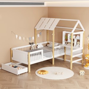 pak-370-000030-2 ΠΑΙΔΙΚΟ ΚΡΕΒΑΤΙ BEDRIA PAKOWORLD Τ. MONTESSORI ΞΥΛΟ ΣΕ ΛΕΥΚΗ-ΦΥΣΙΚΗ ΑΠΟΧΡΩΣΗ 90X190ΕΚ
