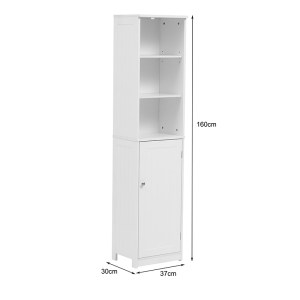 pak-370-000031-6 ΝΤΟΥΛΑΠΙ-ΣΤΗΛΗ DESILIA PAKOWORLD MDF ΛΕΥΚΟ 37X30X160ΕΚ
