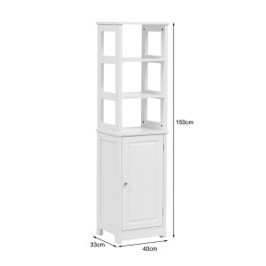 pak-370-000032-7 ΝΤΟΥΛΑΠΙ-ΣΤΗΛΗ LARBEN PAKOWORLD MDF ΛΕΥΚΟ 40X33X150ΕΚ