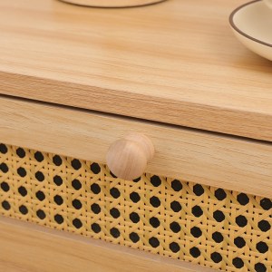 pak-370-000037-6 ΚΟΜΟΔΙΝΟ SCANDY PAKOWORLD ΞΥΛΟ ΠΕΥΚΟΥ-RATTAN ΣΕ ΦΥΣΙΚΗ ΑΠΟΧΡΩΣΗ 48X36X55ΕΚ