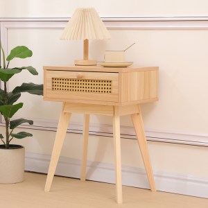 pak-370-000037 ΚΟΜΟΔΙΝΟ SCANDY PAKOWORLD ΞΥΛΟ ΠΕΥΚΟΥ-RATTAN ΣΕ ΦΥΣΙΚΗ ΑΠΟΧΡΩΣΗ 48X36X55ΕΚ