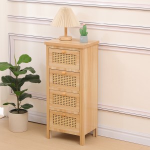pak-370-000039 ΣΥΡΤΑΡΙΕΡΑ SCANDY PAKOWORLD ΞΥΛΟ ΠΕΥΚΟΥ-RATTAN ΣΕ ΦΥΣΙΚΗ ΑΠΟΧΡΩΣΗ 34.5X26X78.5ΕΚ
