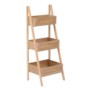 pak-370-000040-1 ΡΑΦΙΕΡΑ ΕΠΙΔΑΠΕΔΙΑ 3ΟΡΟΦΗ SCANDY PAKOWORLD MDF-RATTAN ΣΕ ΦΥΣΙΚΗ ΑΠΟΧΡΩΣΗ 44X37X110ΕΚ