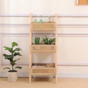 pak-370-000040-2 ΡΑΦΙΕΡΑ ΕΠΙΔΑΠΕΔΙΑ 3ΟΡΟΦΗ SCANDY PAKOWORLD MDF-RATTAN ΣΕ ΦΥΣΙΚΗ ΑΠΟΧΡΩΣΗ 44X37X110ΕΚ