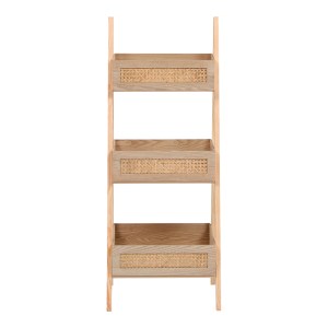pak-370-000040-3 ΡΑΦΙΕΡΑ ΕΠΙΔΑΠΕΔΙΑ 3ΟΡΟΦΗ SCANDY PAKOWORLD MDF-RATTAN ΣΕ ΦΥΣΙΚΗ ΑΠΟΧΡΩΣΗ 44X37X110ΕΚ