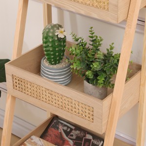 pak-370-000040-4 ΡΑΦΙΕΡΑ ΕΠΙΔΑΠΕΔΙΑ 3ΟΡΟΦΗ SCANDY PAKOWORLD MDF-RATTAN ΣΕ ΦΥΣΙΚΗ ΑΠΟΧΡΩΣΗ 44X37X110ΕΚ