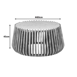 pak-372-000016-4 ΤΡΑΠΕΖΙ ΣΑΛΟΝΙΟΥ MABLE PAKOWORLD ΜΑΝΓΚΟ ΞΥΛΟ ΣΕ ΦΥΣΙΚΗ ΑΠΟΧΡΩΣΗ ΜΕ ΕΠΙΦΑΝΕΙΑ ΜΑΡΜΑΡΟΥ Φ80X45ΕΚ