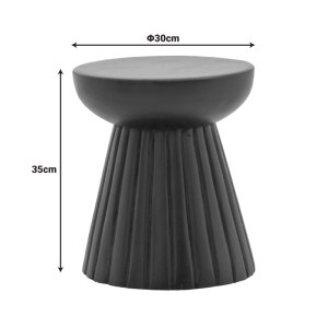 pak-372-000047-3 ΒΟΗΘΗΤΙΚΟ ΤΡΑΠΕΖΙ NEMIRA PAKOWORLD ΜΑΣΙΦ ΜΑΝΓΚΟ ΞΥΛΟ ΜΑΥΡΟ Φ30X35ΕΚ