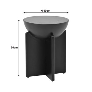 pak-372-000049-4 ΒΟΗΘΗΤΙΚΟ ΤΡΑΠΕΖΙ JENBY PAKOWORLD ΜΑΣΙΦ ΜΑΝΓΚΟ ΞΥΛΟ ΛΕΥΚΟ Φ40X50ΕΚ