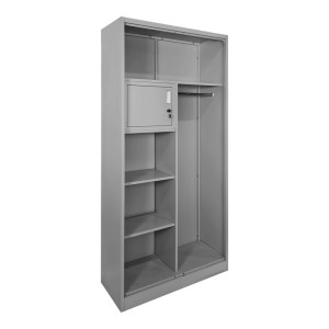 pak-378-000015-1 ΜΕΤΑΛΛΙΚΗ ΝΤΟΥΛΑΠΑ ZOGI PAKOWORLD ΜΕ ΧΩΡΙΣΜΑ ΣΕ ΑΝΟΙΧΤΟ ΓΚΡΙ 70X40X180ΕΚ