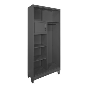 pak-378-000021-1 ΜΕΤΑΛΛΙΚΗ ΝΤΟΥΛΑΠΑ ZOGI PAKOWORLD ΜΕ ΧΩΡΙΣΜΑ ΑΝΘΡΑΚΙ 90X45X190ΕΚ