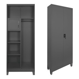 pak-378-000025 ΜΕΤΑΛΛΙΚΗ ΝΤΟΥΛΑΠΑ ZOGI PAKOWORLD ΜΕ ΧΩΡΙΣΜΑ ΑΝΘΡΑΚΙ 70X40X190ΕΚ