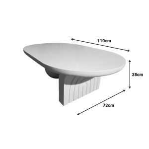 pak-379-000002-4 ΤΡΑΠΕΖΙ ΣΑΛΟΝΙΟΥ KANE PAKOWORLD ΜΑΣΙΦ ΞΥΛΟ ΑΚΑΚΙΑΣ ΣΕ ΛΕΥΚΗ ΑΠΟΧΡΩΣΗ 110X72X38ΕΚ
