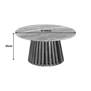 pak-379-000004-4 ΤΡΑΠΕΖΙ ΣΑΛΟΝΙΟΥ MABLE PAKOWORLD ΜΑΣΙΦ ΞΥΛΟ ΑΚΑΚΙΑΣ ΣΕ ΦΥΣΙΚΗ ΑΠΟΧΡΩΣΗ ΚΑΙ ΕΠΙΦΑΝΕΙΑ ΜΑΡΜΑΡΟΥ Φ100X45ΕΚ