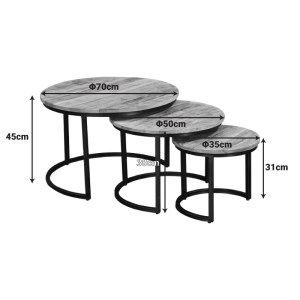 pak-379-000016-8 ΤΡΑΠΕΖΙ ΣΑΛΟΝΙΟΥ FRINA PAKOWORLD ΣΕΤ 3ΤΕΜ MANGO ΞΥΛΟ ΣΕ ΦΥΣΙΚΗ ΑΠΟΧΡΩΣΗ ΜΕ ΠΟΔΙ ΜΑΥΡΟ ΜΕΤΑΛΛΟ