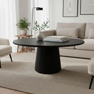 pak-379-000038-1 ΤΡΑΠΕΖΙ ΣΑΛΟΝΙΟΥ CANICULE I PAKOWORLD ΜΑΣΙΦ ΞΥΛΟ ΑΚΑΚΙΑΣ ΣΕ ΜΑΥΡΗ ΑΠΟΧΡΩΣΗ Φ80X40ΕΚ