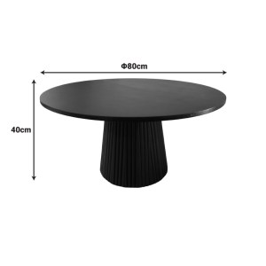 pak-379-000038-4 ΤΡΑΠΕΖΙ ΣΑΛΟΝΙΟΥ CANICULE I PAKOWORLD ΜΑΣΙΦ ΞΥΛΟ ΑΚΑΚΙΑΣ ΣΕ ΜΑΥΡΗ ΑΠΟΧΡΩΣΗ Φ80X40ΕΚ