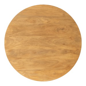 pak-379-000041-1 ΤΡΑΠΕΖΙ CHARMY PAKOWORLD ΜΑΣΙΦ ΞΥΛΟ MANGO ΣΕ ΦΥΣΙΚΗ ΑΠΟΧΡΩΣΗ Φ130X76ΕΚ