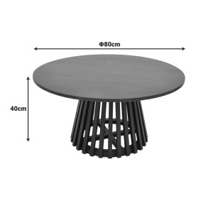 pak-379-000043-4 ΤΡΑΠΕΖΙ ΣΑΛΟΝΙΟΥ RADIANE PAKOWORLD ΜΑΣΙΦ ΞΥΛΟ ΑΚΑΚΙΑΣ ΣΕ ΜΑΥΡΗ ΑΠΟΧΡΩΣΗ Φ80X40ΕΚ