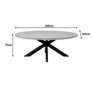 pak-379-000049-3 ΤΡΑΠΕΖΙ JENMA PAKOWORLD ΜΑΣΙΦ MANGO ΞΥΛΟ ΣΕ ΦΥΣΙΚΗ ΑΠΟΧΡΩΣΗ-ΠΟΔΙ ΜΑΥΡΟ ΜΕΤΑΛΛΟ 200X100X76ΕΚ