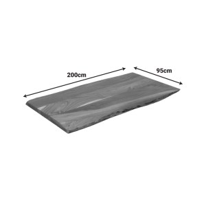 pak-379-000053-1 ΕΠΙΦΑΝΕΙΑ ΤΡΑΠΕΖΙΟΥ POZIER PAKOWORLD ΜΑΣΙΦ ΞΥΛΟ ΑΚΑΚΙΑΣ ΚΑΡΥΔΙ 200X95X4ΕΚ