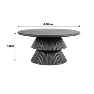 pak-379-000059-2 ΤΡΑΠΕΖΙ ΣΑΛΟΝΙΟΥ HAVAI PAKOWORLD ΚΑΡΥΔΙ ΜΑΣΙΦ MANGO ΞΥΛΟ Φ80X45ΕΚ