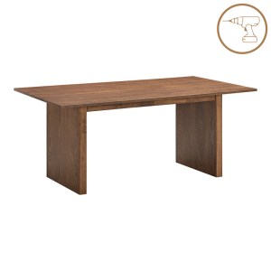 pak-381-000010-3 ΤΡΑΠΕΖΑΡΙΑ ELEGANZA-RAUDI PAKOWORLD ΣΕΤ 7ΤΕΜ MDF ΣΕ ΚΑΡΥΔΙ-ΕΚΡΟΥ ΑΠΟΧΡΩΣΗ 180X99X75.8ΕΚ