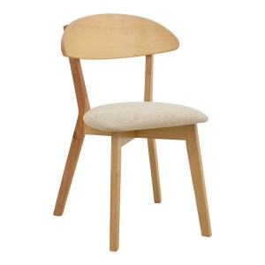 pak-381-000015 ΚΑΡΕΚΛΑ CANON PAKOWORLD RUBBERWOOD ΣΕ ΦΥΣΙΚΗ ΑΠΟΧΡΩΣΗ ΜΕ ΓΚΡΙ ΜΠΕΖ ΥΦΑΣΜΑ 43X43X79.5ΕΚ