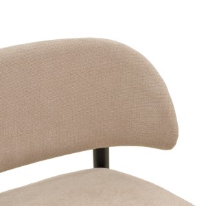 pak-381-000017-5 ΚΑΡΕΚΛΑ SIENA PAKOWORLD ΜΠΕΖ ΥΦΑΣΜΑ ΜΑΥΡΟ RUBBERWOOD 48X50X81ΕΚ