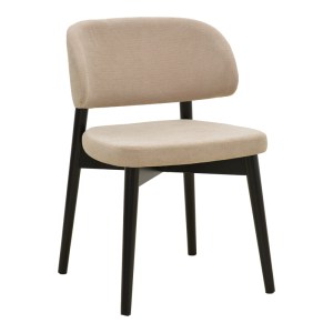 pak-381-000017 ΚΑΡΕΚΛΑ SIENA PAKOWORLD ΜΠΕΖ ΥΦΑΣΜΑ ΜΑΥΡΟ RUBBERWOOD 48X50X81ΕΚ