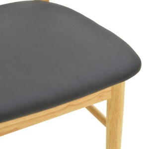 pak-382-000003-8 ΚΑΡΕΚΛΑ BEDONA PAKOWORLD RUBBERWOOD ΣΕ ΦΥΣΙΚΗ ΑΠΟΧΡΩΣΗ ΜΕ ΜΑΥΡΟ PU ΜΑΞΙΛΑΡΙ 47X46X80ΕΚ