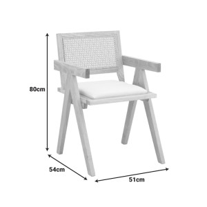 pak-382-000009-1 ΠΟΛΥΘΡΟΝΑ WINSLOW PAKOWORLD RUBBERWOOD ΣΕ ΦΥΣΙΚΗ ΑΠΟΧΡΩΣΗ-ΥΦΑΣΜΑ ΛΕΥΚΟ 51X54X80ΕΚ