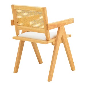 pak-382-000009-2 ΠΟΛΥΘΡΟΝΑ WINSLOW PAKOWORLD RUBBERWOOD ΣΕ ΦΥΣΙΚΗ ΑΠΟΧΡΩΣΗ-ΥΦΑΣΜΑ ΛΕΥΚΟ 51X54X80ΕΚ