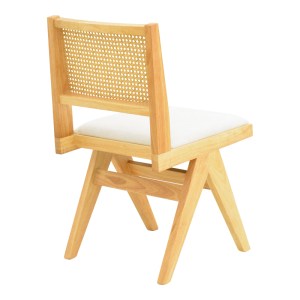 pak-382-000011-2 ΚΑΡΕΚΛΑ WINSLOW PAKOWORLD RUBBERWOOD ΣΕ ΦΥΣΙΚΗ ΑΠΟΧΡΩΣΗ-ΥΦΑΣΜΑ ΛΕΥΚΟ 46X58X80ΕΚ