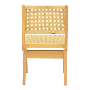 pak-382-000012-5 ΚΑΡΕΚΛΑ WINSLOW PAKOWORLD RUBBERWOOD-RATTAN ΣΕ ΦΥΣΙΚΗ ΑΠΟΧΡΩΣΗ 46X58X80ΕΚ