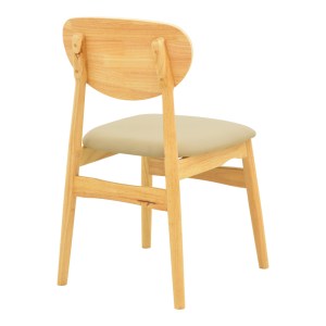 pak-382-000014-2 ΚΑΡΕΚΛΑ CARDITH PAKOWORLD RUBBERWOOD-PLYWOOD ΣΕ ΦΥΣΙΚΗ ΑΠΟΧΡΩΣΗ-PU ΜΠΕΖ 48X51X78ΕΚ