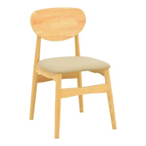 pak-382-000014 ΚΑΡΕΚΛΑ CARDITH PAKOWORLD RUBBERWOOD-PLYWOOD ΣΕ ΦΥΣΙΚΗ ΑΠΟΧΡΩΣΗ-PU ΜΠΕΖ 48X51X78ΕΚ