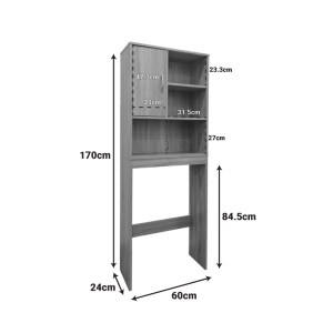 pak-383-000001-3 ΕΠΙΠΛΟ ΠΛΥΝΤΗΡΙΟΥ TAZIEN PAKOWORLD ΣΕ SONOMA ΑΠΟΧΡΩΣΗ 60X24X168.5ΕΚ