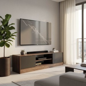 pak-383-000033 ΕΠΙΠΛΟ ΤΗΛΕΟΡΑΣΗΣ SASA PAKOWORLD ΣΕ OAK-ΑΝΘΡΑΚΙ ΑΠΟΧΡΩΣΗ 150X35X41.5ΕΚ