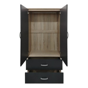 pak-383-000046-2 ΝΤΟΥΛΑΠΑ ΔΙΦΥΛΛΗ ΜΕ 2 ΣΥΡΤΑΡΙΑ LEGO PAKOWORLD ΣΕ OAK-ΑΝΘΡΑΚΙ ΑΠΟΧΡΩΣΗ 80X42X180ΕΚ