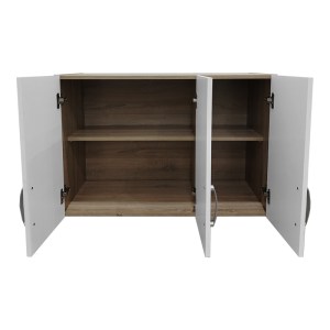 pak-383-000070-2 ΠΑΤΑΡΙ ΝΤΟΥΛΑΠΑΣ ΤΡΙΦΥΛΛΟ LEGO PAKOWORLD ΣΕ OAK-ΛΕΥΚΗ ΑΠΟΧΡΩΣΗ 90X41.5X60ΕΚ