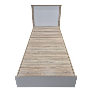 pak-383-000091-4 ΚΡΕΒΑΤΙ ATHOS PAKOWORLD ΣΕ SONOMA-ΛΕΥΚΟ ΑΠΟΧΡΩΣΗ 90X190ΕΚ