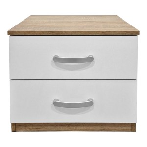 pak-383-000106-2 ΚΟΜΟΔΙΝΟ ATHOS PAKOWORLD ΣΕ SONOMA-ΛΕΥΚΗ ΑΠΟΧΡΩΣΗ 48X40X41.5ΕΚ