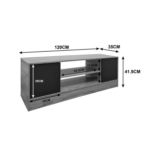 pak-383-000118-4 ΕΠΙΠΛΟ ΤΗΛΕΟΡΑΣΗΣ SASA PAKOWORLD ΛΕΥΚΟ 120X35X41.5ΕΚ