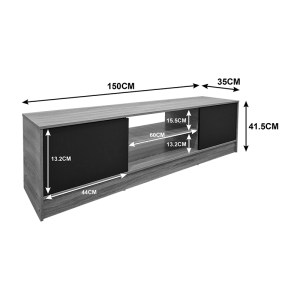 pak-383-000119-4 ΕΠΙΠΛΟ ΤΗΛΕΟΡΑΣΗΣ SASA PAKOWORLD SONOMA-ΑΝΘΡΑΚΙ 150X35X41.5ΕΚ