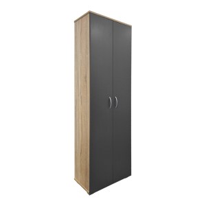 pak-383-000121-2 ΠΑΠΟΥΤΣΟΘΗΚΗ-ΝΤΟΥΛΑΠΑ RACKA PAKOWORLD SONOMA-ΑΝΘΡΑΚΙ 58X34X186ΕΚ