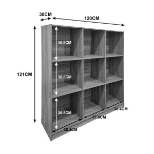 pak-383-000129-2 ΒΙΒΛΙΟΘΗΚΗ GRIDEA PAKOWORLD ΛΕΥΚΟ 119.5X30X121ΕΚ