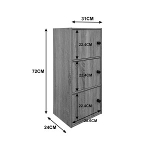 pak-383-000146-3 ΝΤΟΥΛΑΠΑ-ΣΤΗΛΗ WIRDIA PAKOWORLD SONOMA 30.5X24X71.5ΕΚ