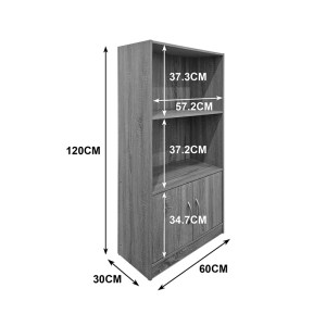 pak-383-000156-3 ΒΙΒΛΙΟΘΗΚΗ TEKARO PAKOWORLD ΛΕΥΚΗ 60X30X120ΕΚ